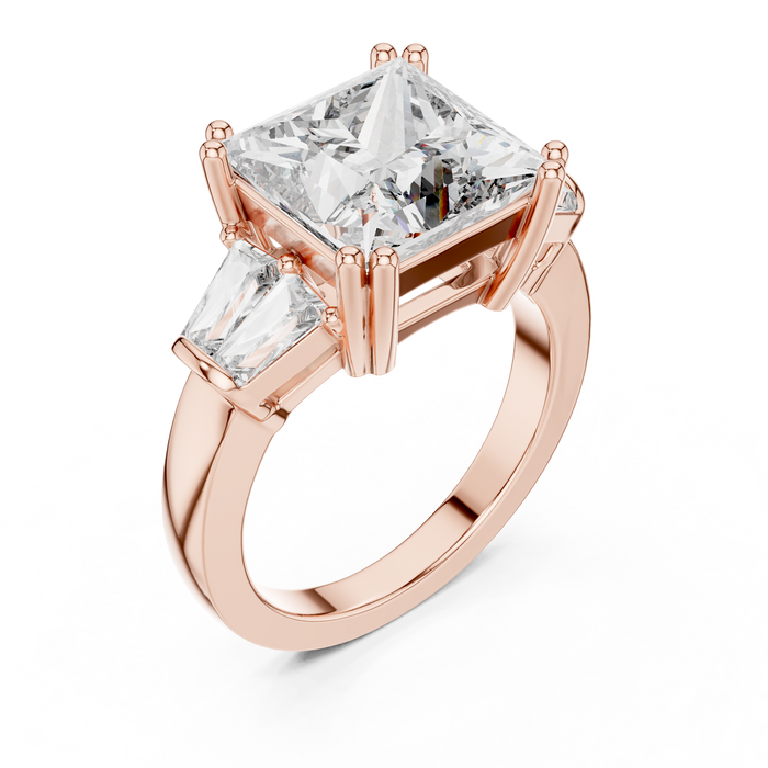 Mathilde Emerald-Cut Three-Stone Ring