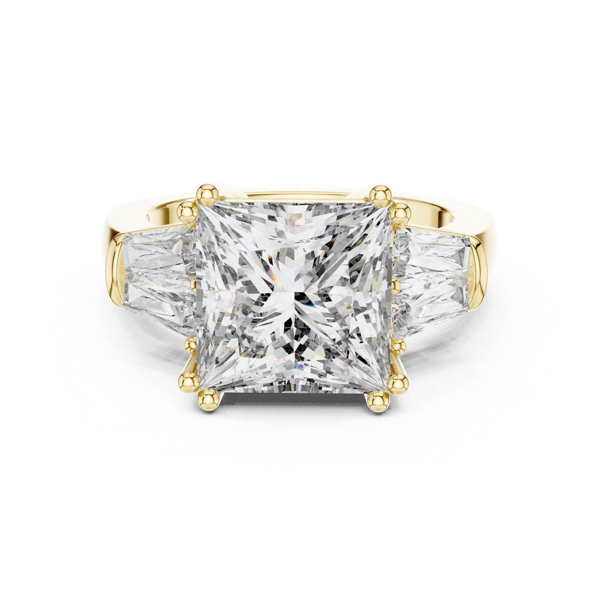 Mathilde Emerald-Cut Three-Stone Ring