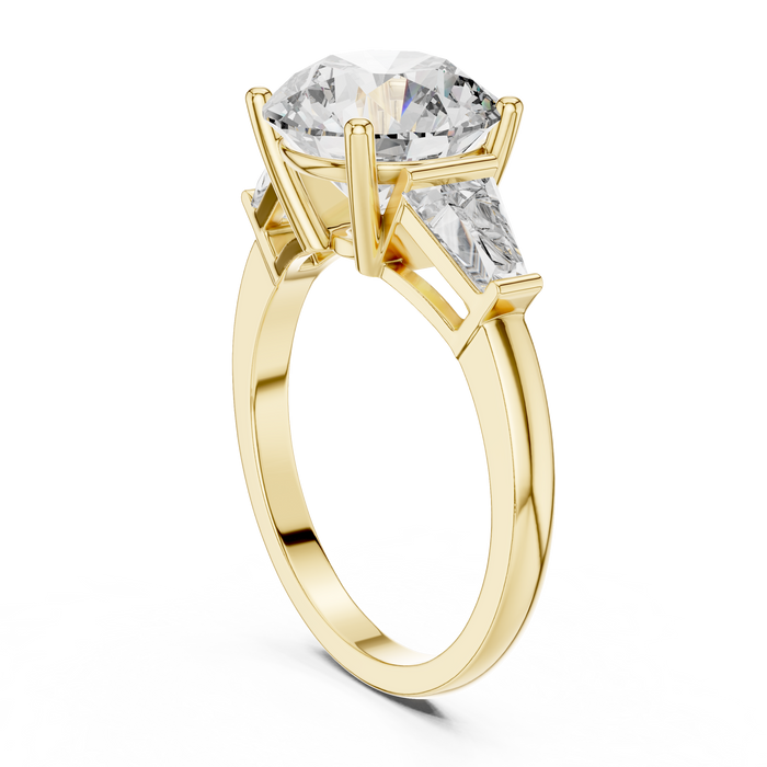 Oriane Emerald-Cut Three-Stone Solitaire Lab-Grown Diamond Ring