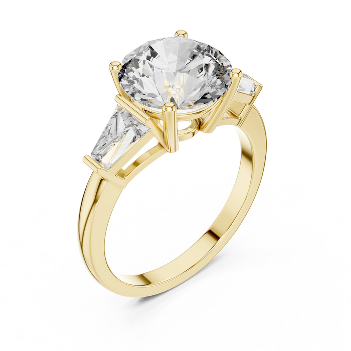 Oriane Emerald-Cut Three-Stone Solitaire Lab-Grown Diamond Ring