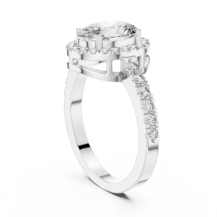 Philippine Cushion Halo Pave Ring