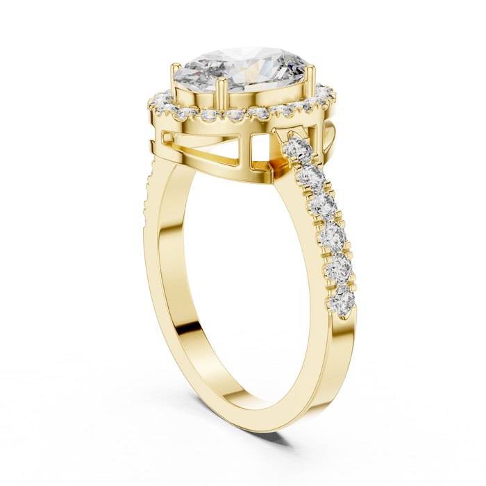 Philippine Cushion Halo Pave Lab-Grown Diamond Ring