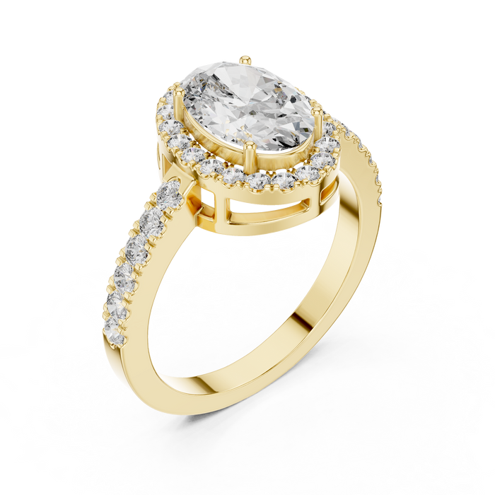 Philippine Cushion Halo Pave Lab-Grown Diamond Ring