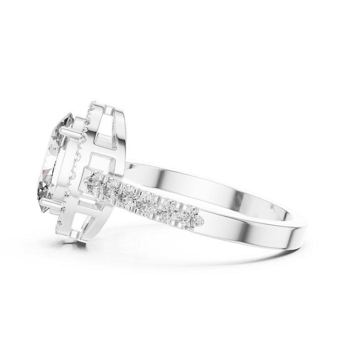 Philippine Cushion Halo Pave Ring