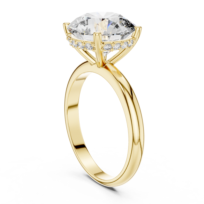 Rosine Round Halo Solitaire Lab-Grown Diamond Ring