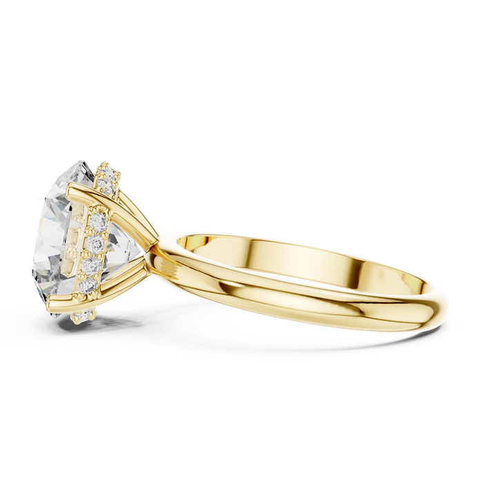 Rosine Round Halo Solitaire Lab-Grown Diamond Ring