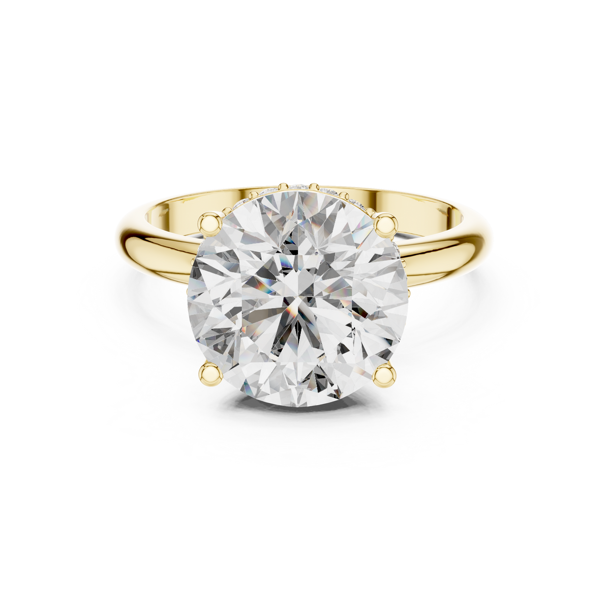 Rosine Round Halo Solitaire Ring