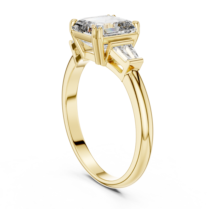Sidonie Emerald-Cut Accent Lab-Grown Diamond Ring