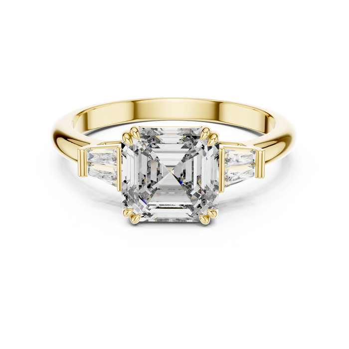 Sidonie Emerald-Cut Accent Lab-Grown Diamond Ring