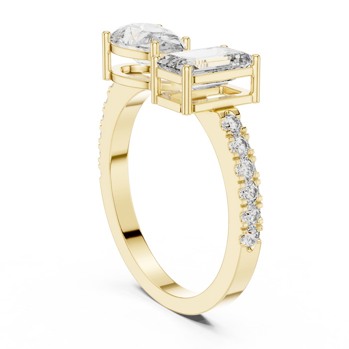 Ombéline Emerald-Cut Pave Lab-Grown Diamond Ring