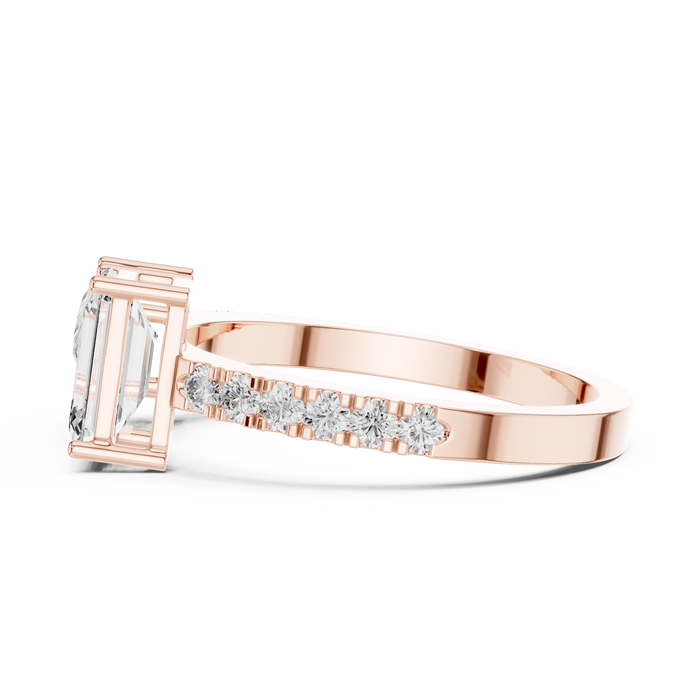 Ombéline Emerald-Cut Pave Ring