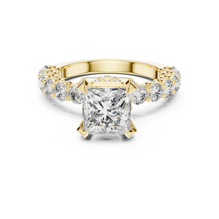 Apolline Halo Braided Split-Shank Lab-Grown Diamond Ring