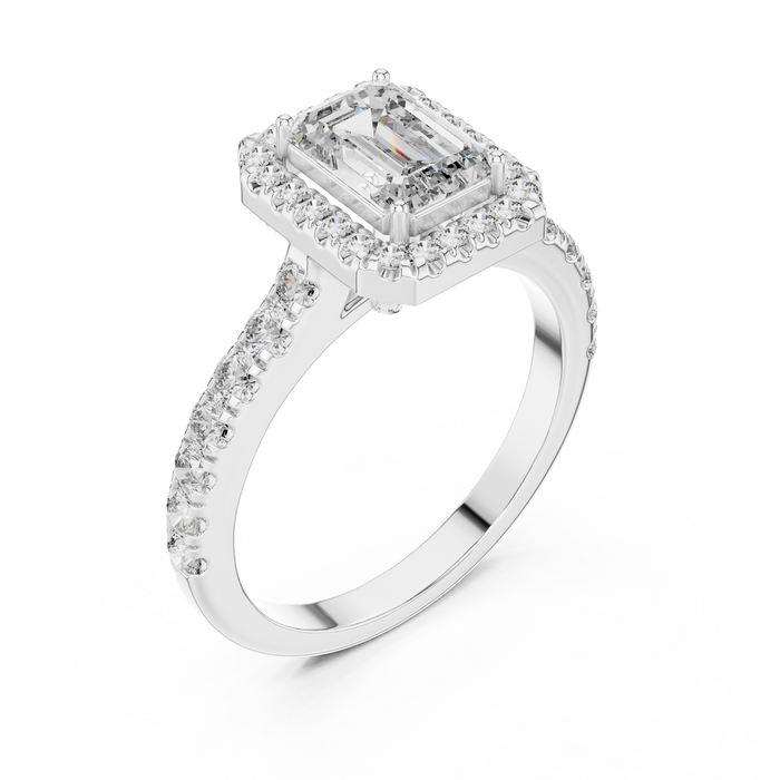 Bérénice Cushion Halo Ring