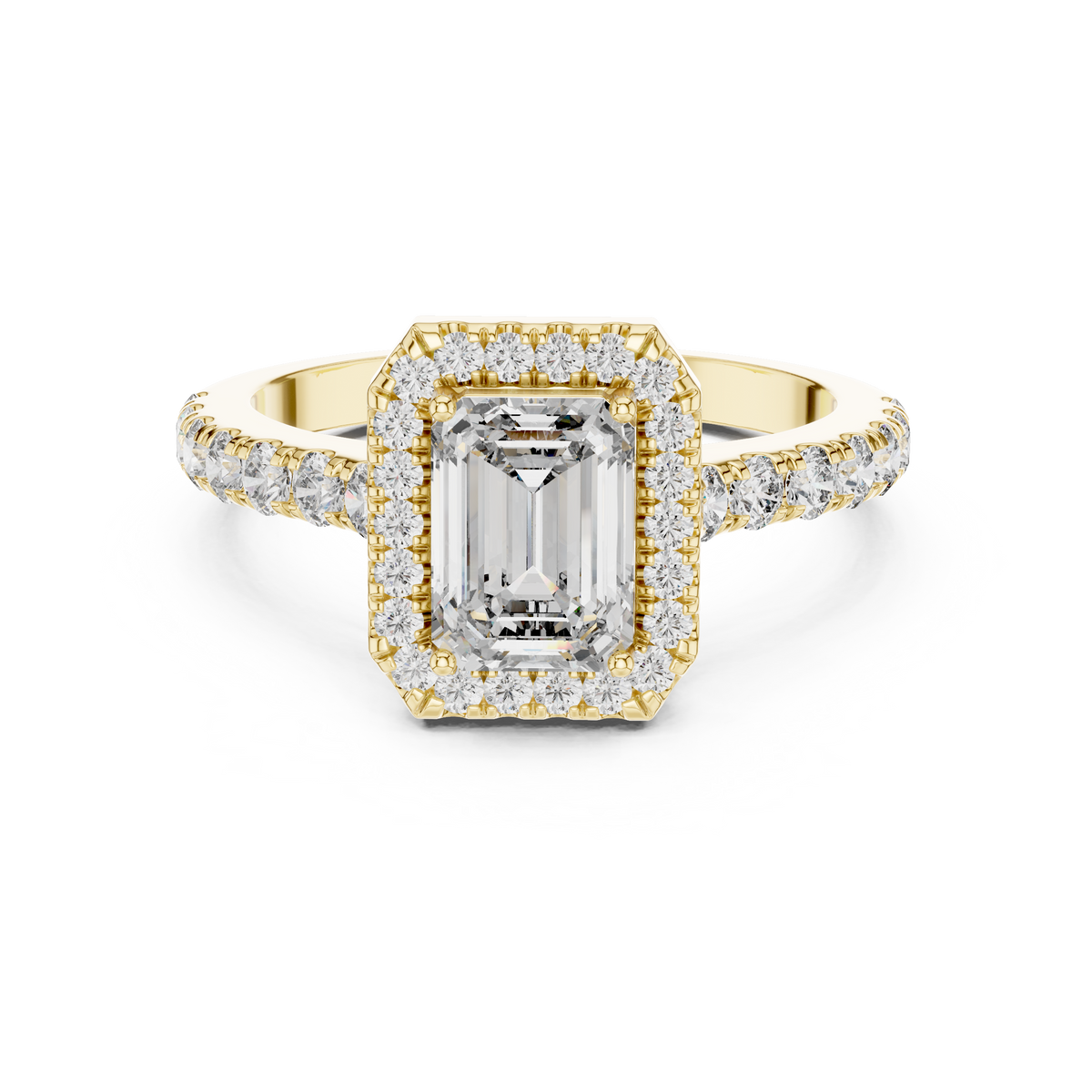 Bérénice Cushion Halo Ring