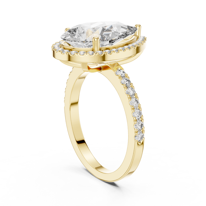 Clémence Pear Halo Lab-Grown Diamond Ring