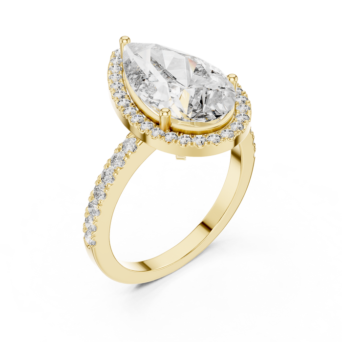 Clémence Pear Halo Lab-Grown Diamond Ring