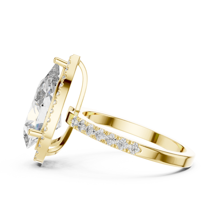 Clémence Pear Halo Lab-Grown Diamond Ring