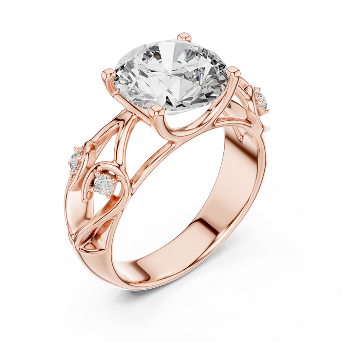Eugénie Vintage Filigree Solitaire Ring