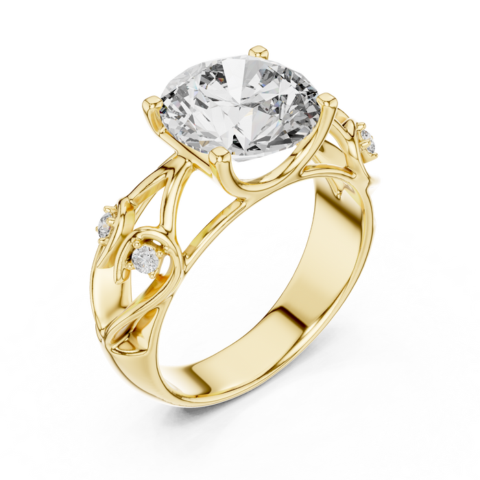 Eugénie Vintage Filigree Solitaire Lab-Grown Diamond Ring