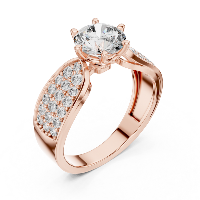Fantine Wide Pave Dome Ring