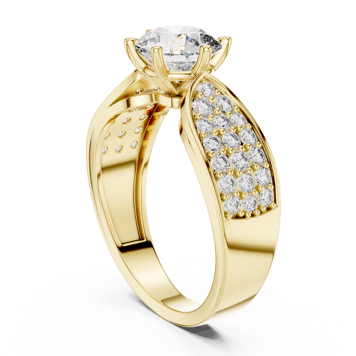Fantine Wide Pave Dome Lab-Grown Diamond Ring