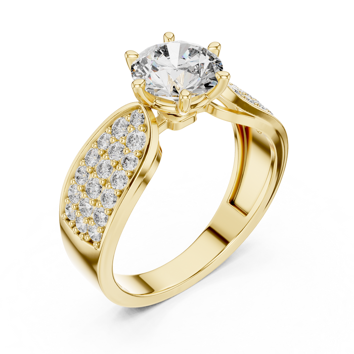 Fantine Wide Pave Dome Lab-Grown Diamond Ring