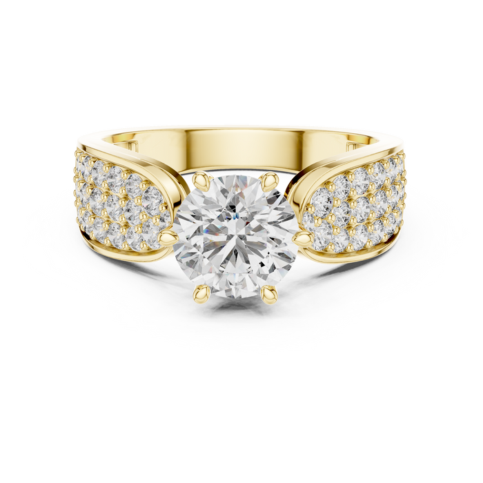 Fantine Wide Pave Dome Lab-Grown Diamond Ring