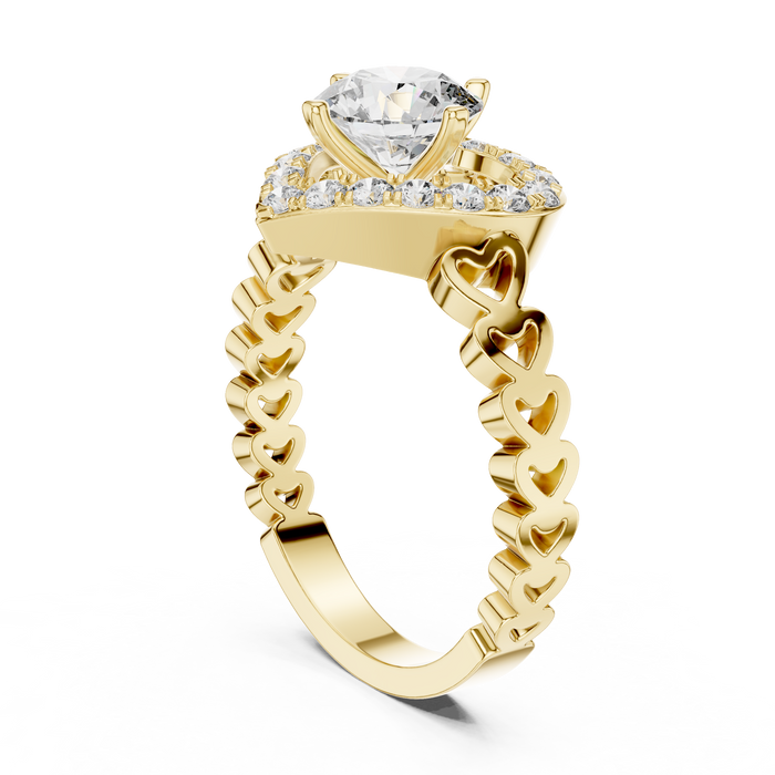 Gabrielle Heart-Motif Lab-Grown Diamond Ring