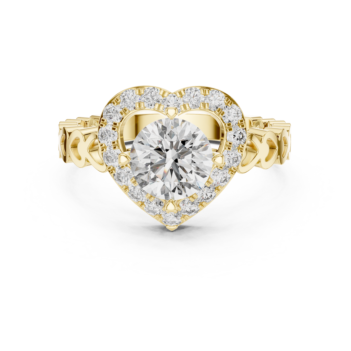 Gabrielle Heart-Motif Lab-Grown Diamond Ring