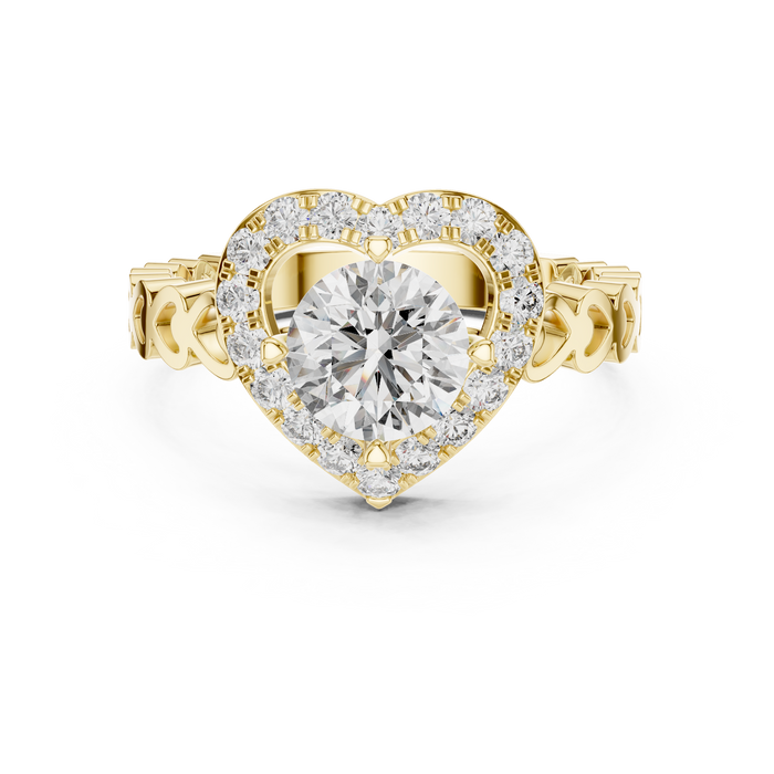 Gabrielle Heart-Motif Lab-Grown Diamond Ring