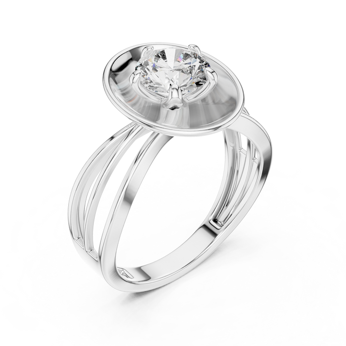 Hortense Cluster Floral Halo Ring