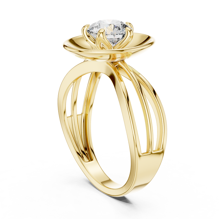 Hortense Cluster Floral Halo Lab-Grown Diamond Ring