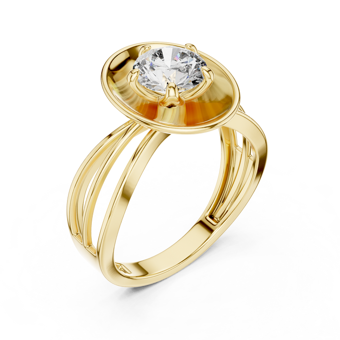Hortense Cluster Floral Halo Lab-Grown Diamond Ring