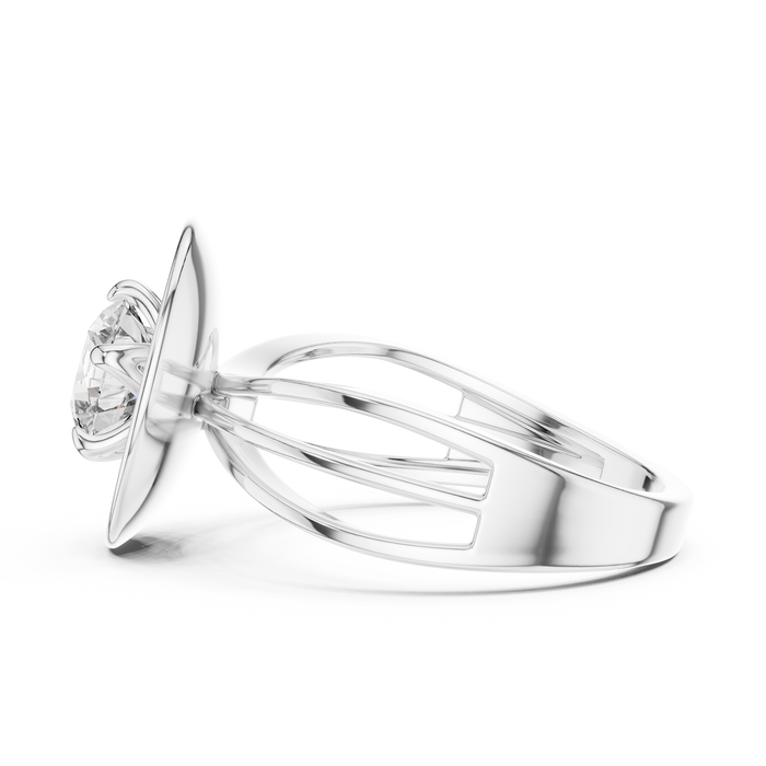 Hortense Cluster Floral Halo Ring