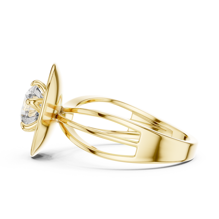 Hortense Cluster Floral Halo Lab-Grown Diamond Ring
