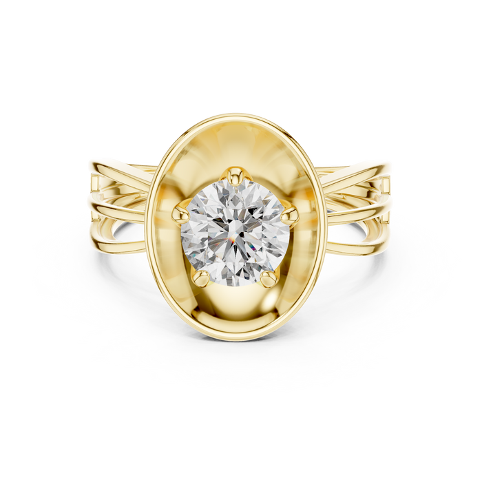 Hortense Cluster Floral Halo Lab-Grown Diamond Ring
