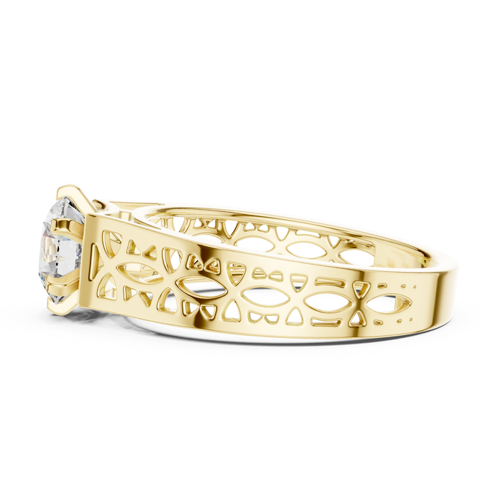 Iris Openwork Filigree Lab-Grown Diamond Band