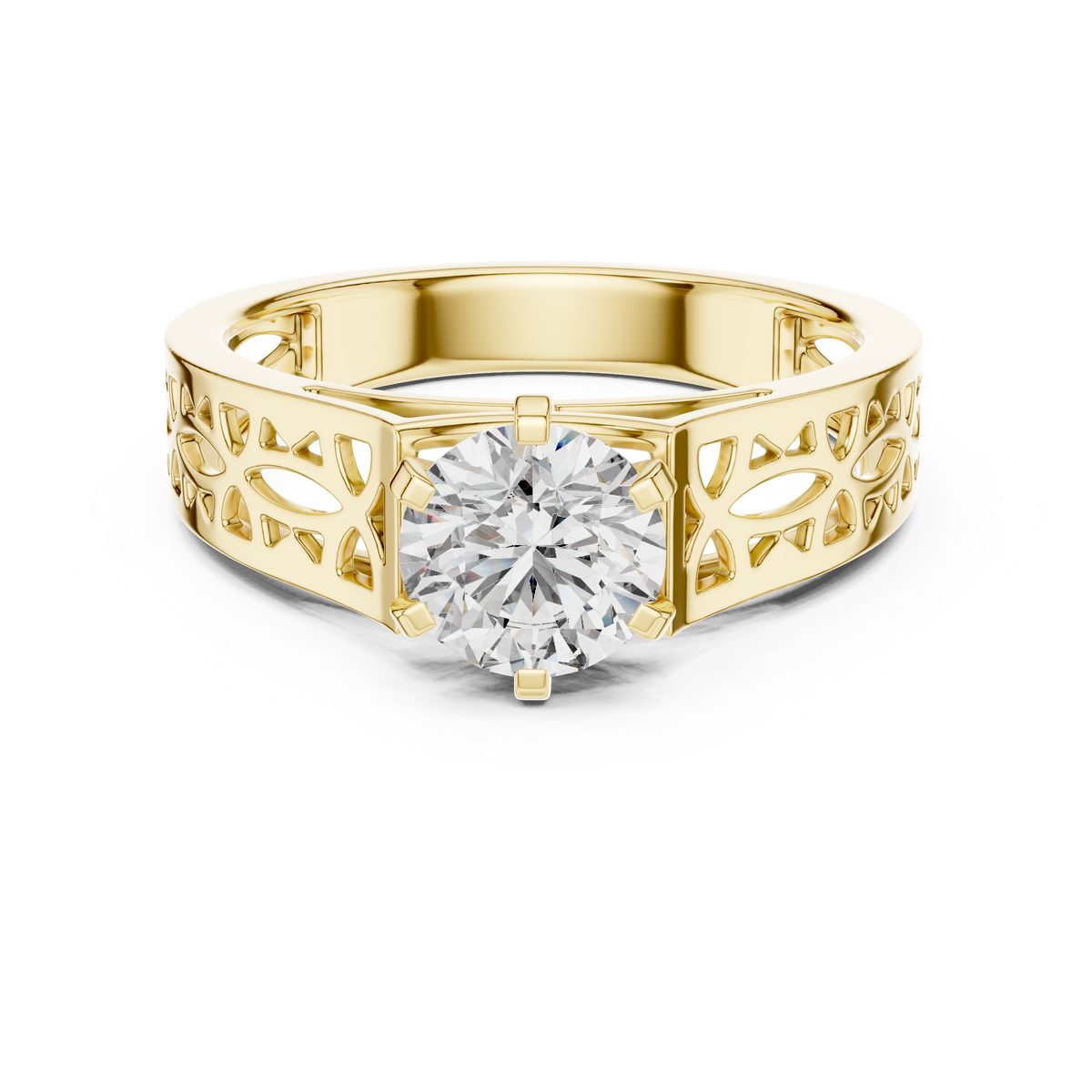 Iris Openwork Filigree Band