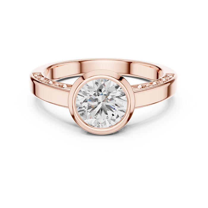 Lucile Emerald-Cut Bezel Solitaire Ring