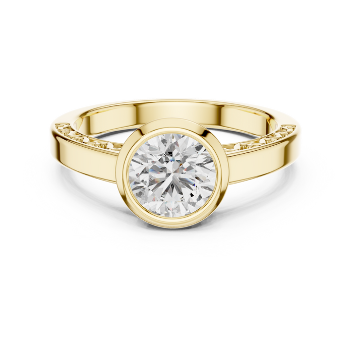 Lucile Emerald-Cut Bezel Solitaire Lab-Grown Diamond Ring