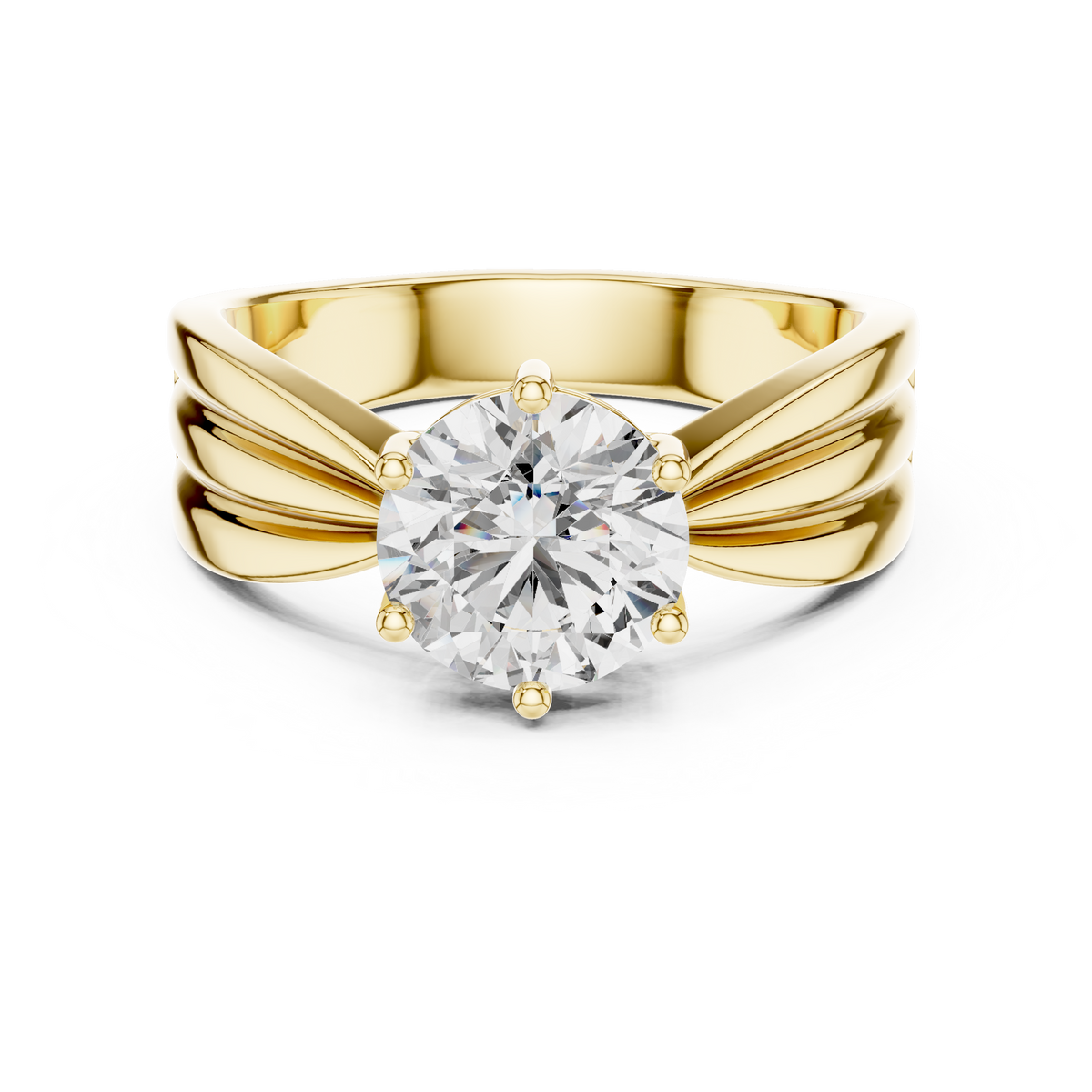 Séverine Cathedral Split Solitaire Ring