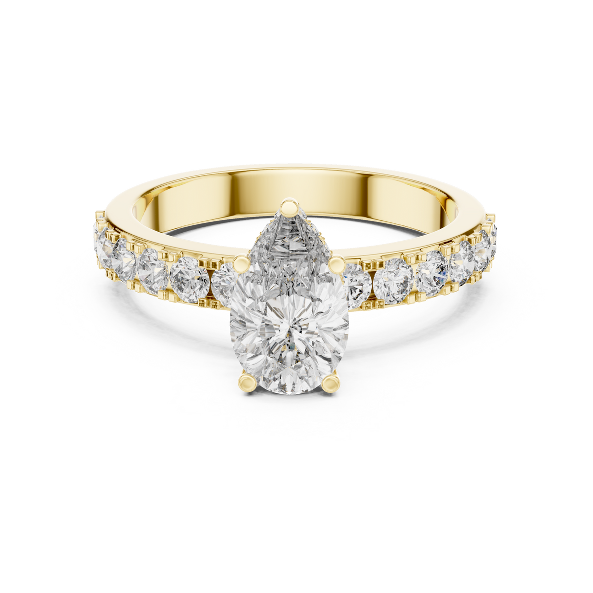 Constance Pear Pave Ring