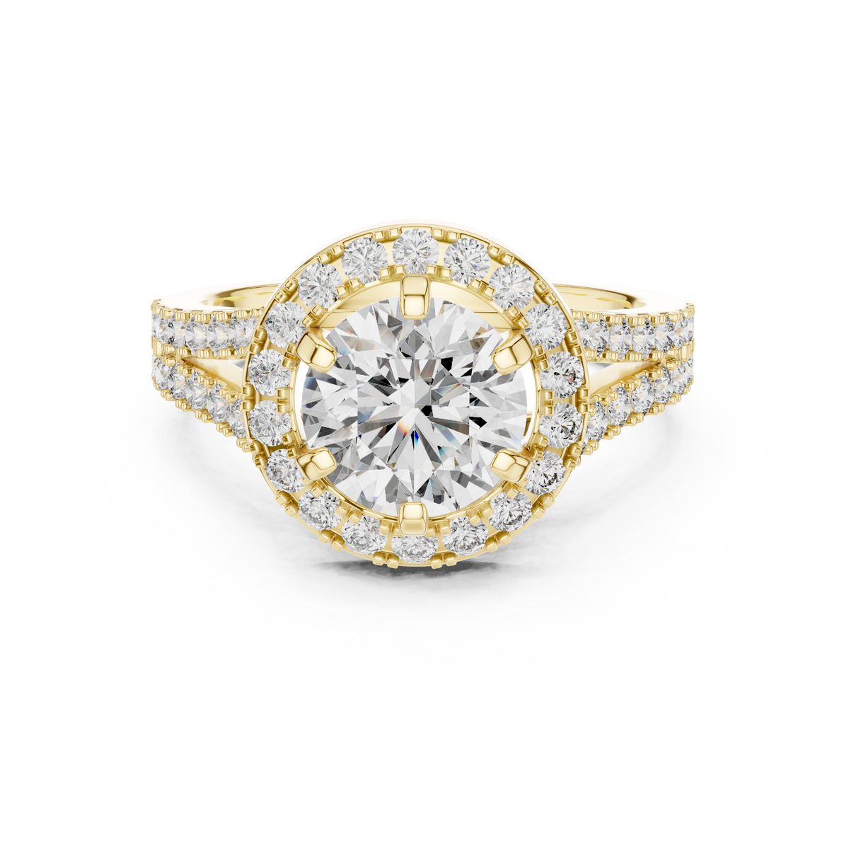Coralie Halo Split-Shank Pave Ring