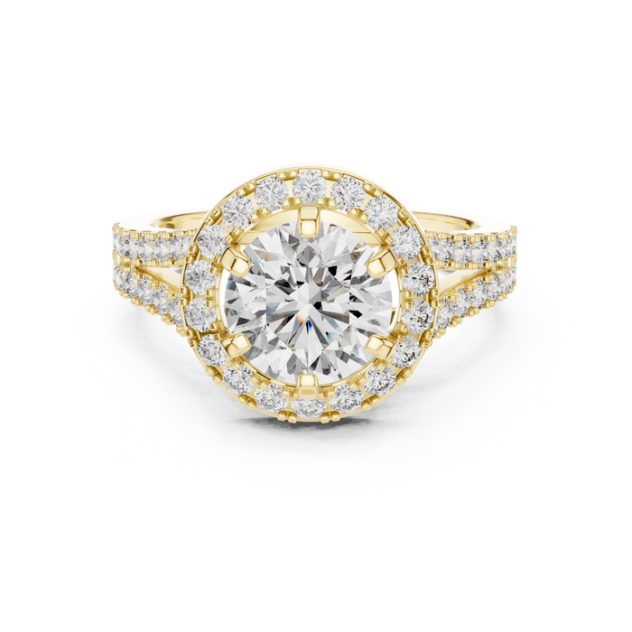 Coralie Halo Split-Shank Pave Lab-Grown Diamond Ring