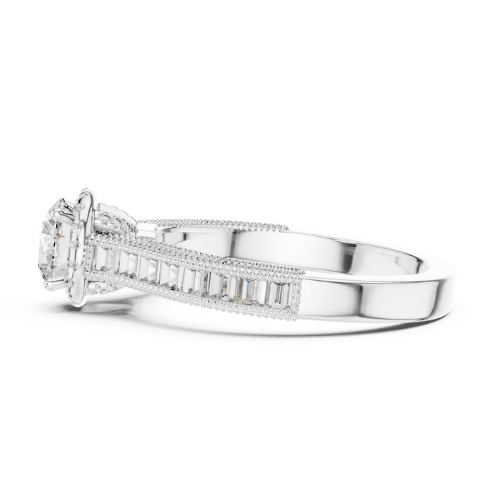 Domitille Baguette Vintage Halo Ring