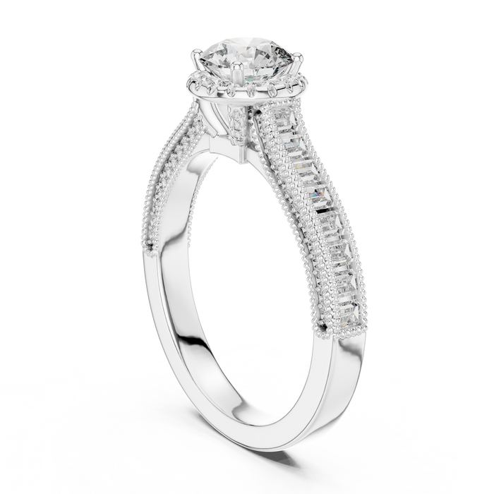 Domitille Baguette Vintage Halo Ring