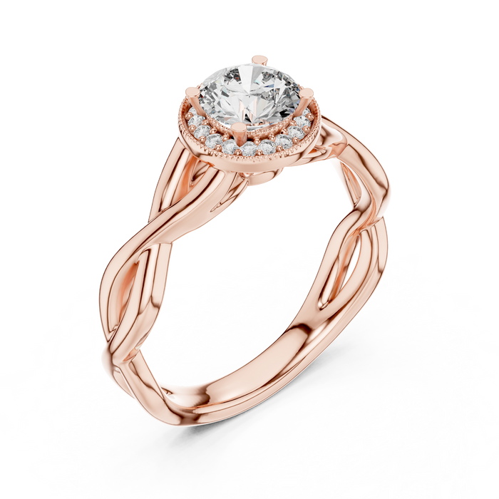 Eulalie Halo Infinity-Twist Ring