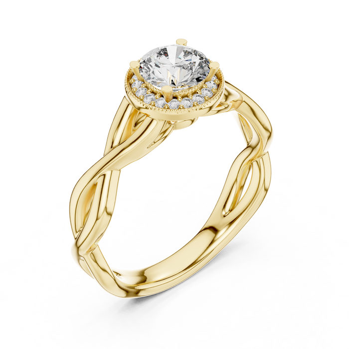 Eulalie Halo Infinity-Twist Lab-Grown Diamond Ring