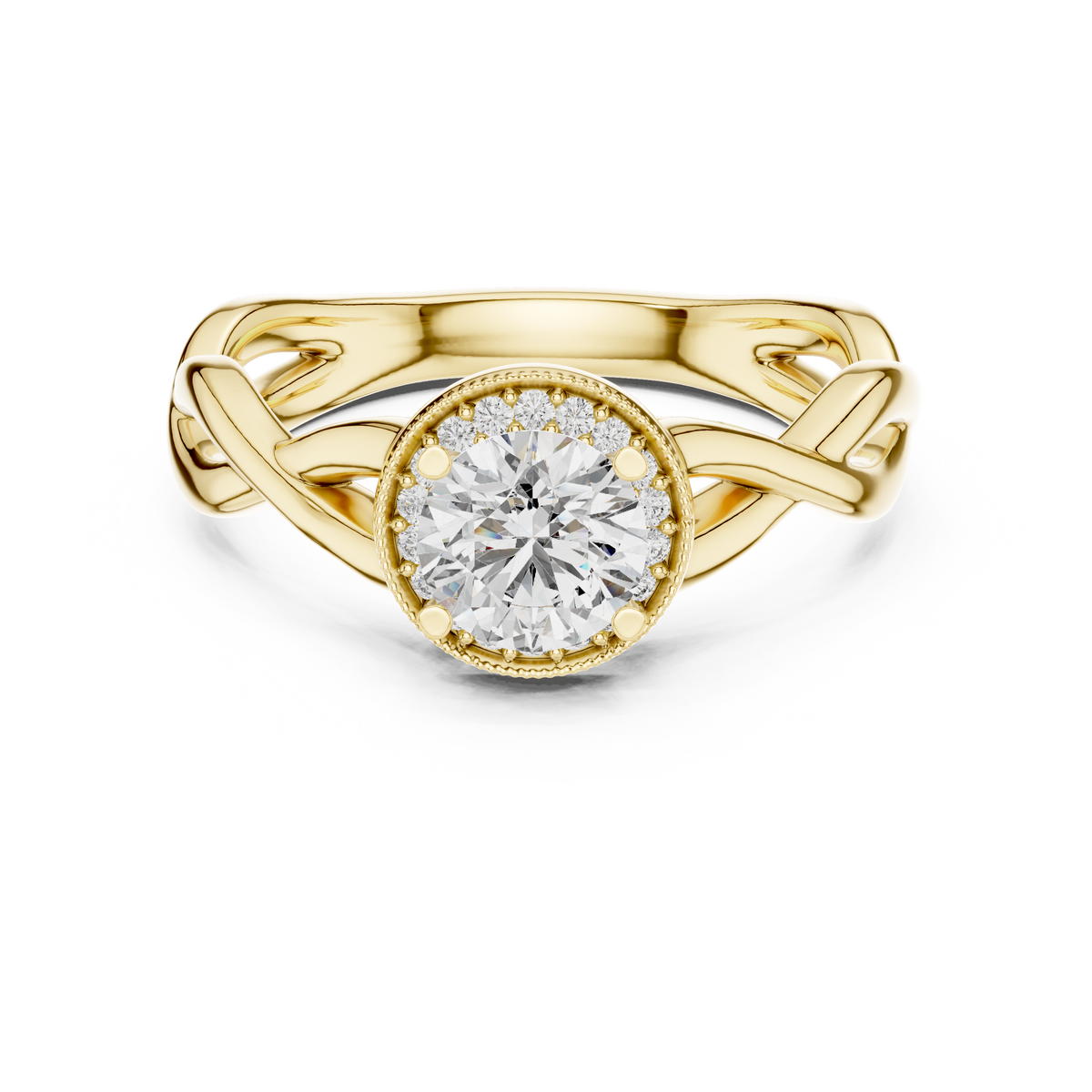Eulalie Halo Infinity-Twist Ring