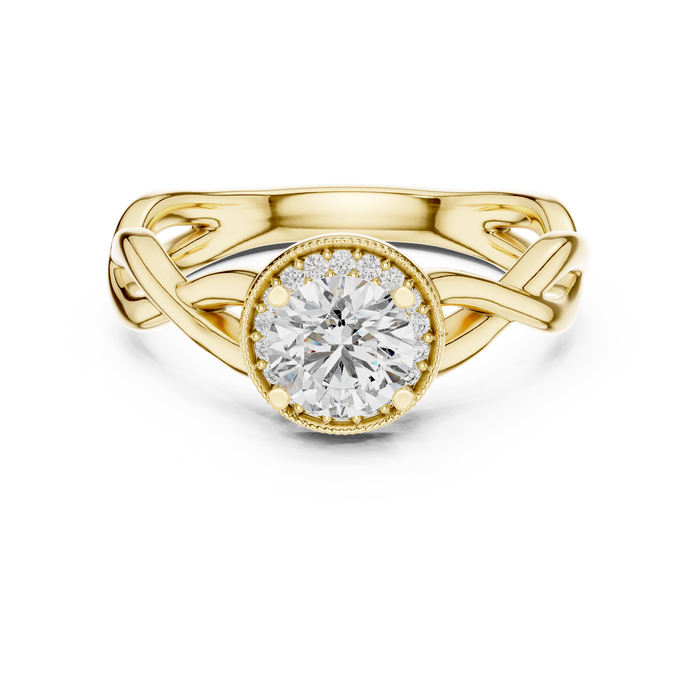 Eulalie Halo Infinity-Twist Lab-Grown Diamond Ring
